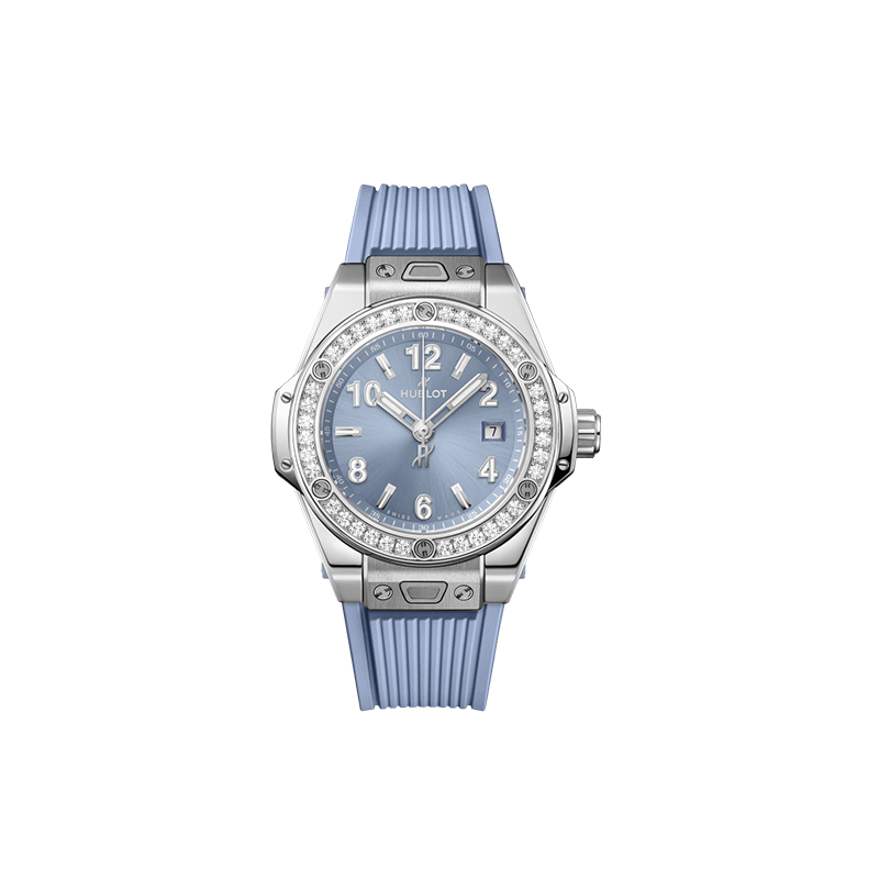 Big Bang One Click Steel Coal Blue Diamonds 33MM Big Bang One Click Steel Coal Blue Diamonds 33MM