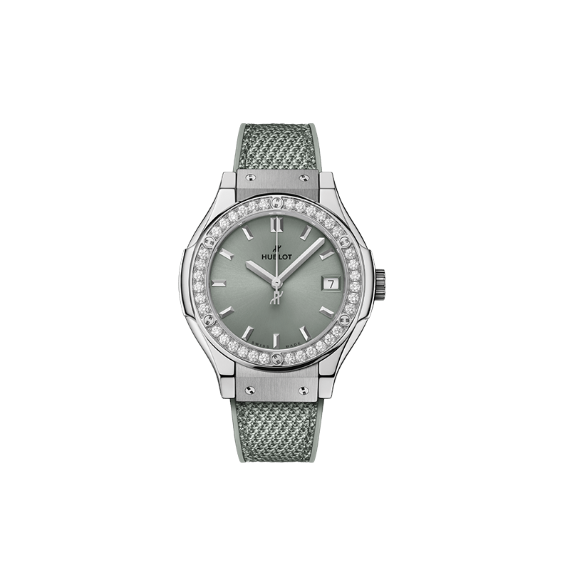 Classic Fusion Titanium Sage Green Diamonds 33MM Classic Fusion Titanium Sage Green Diamonds 33MM