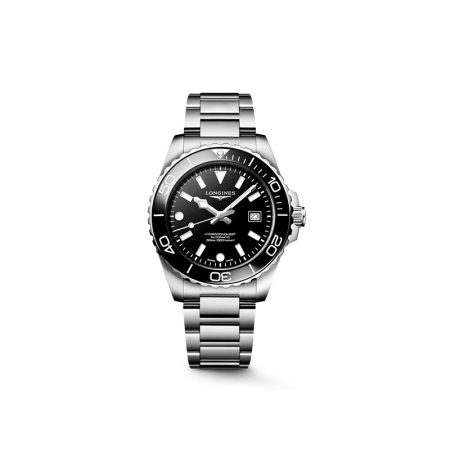 HYDROCONQUEST Montre automatique, Ø 42.00 mm, acier inoxydable et lunette en céramique