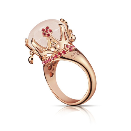 BAGUE SISSI OR ROSE & MILKY...