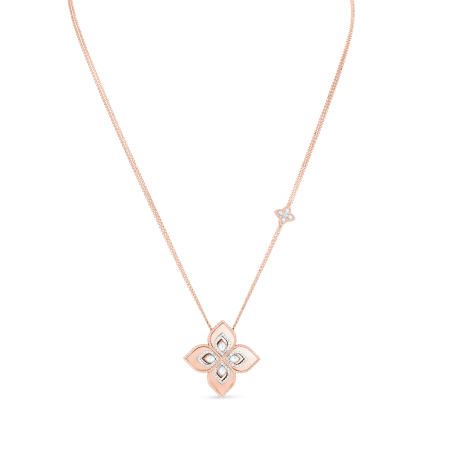 Pendentif or rose et nacre : Star Blossom