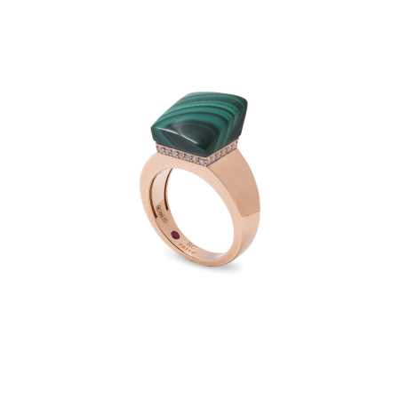 Bague Malachite et...