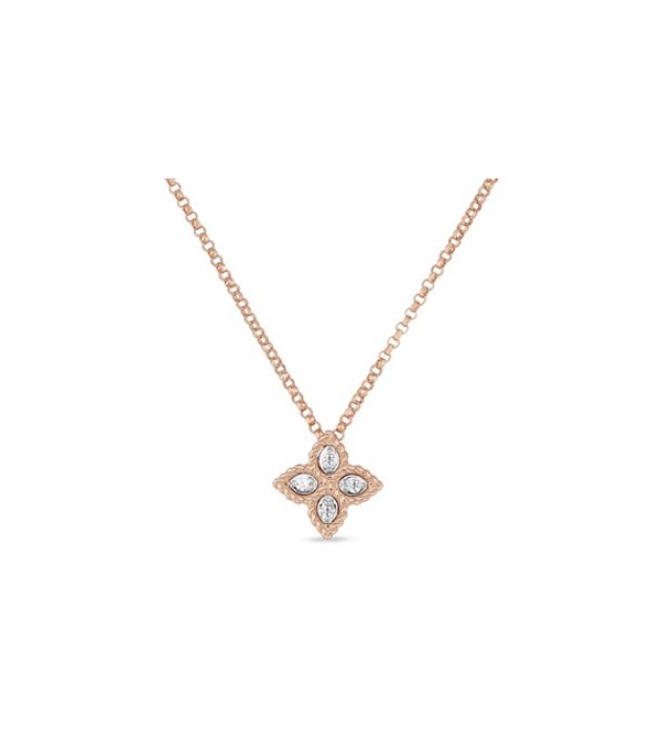 Roberto Coin Princess Flower : Or Rose, Jaune , Blanc et Diamants